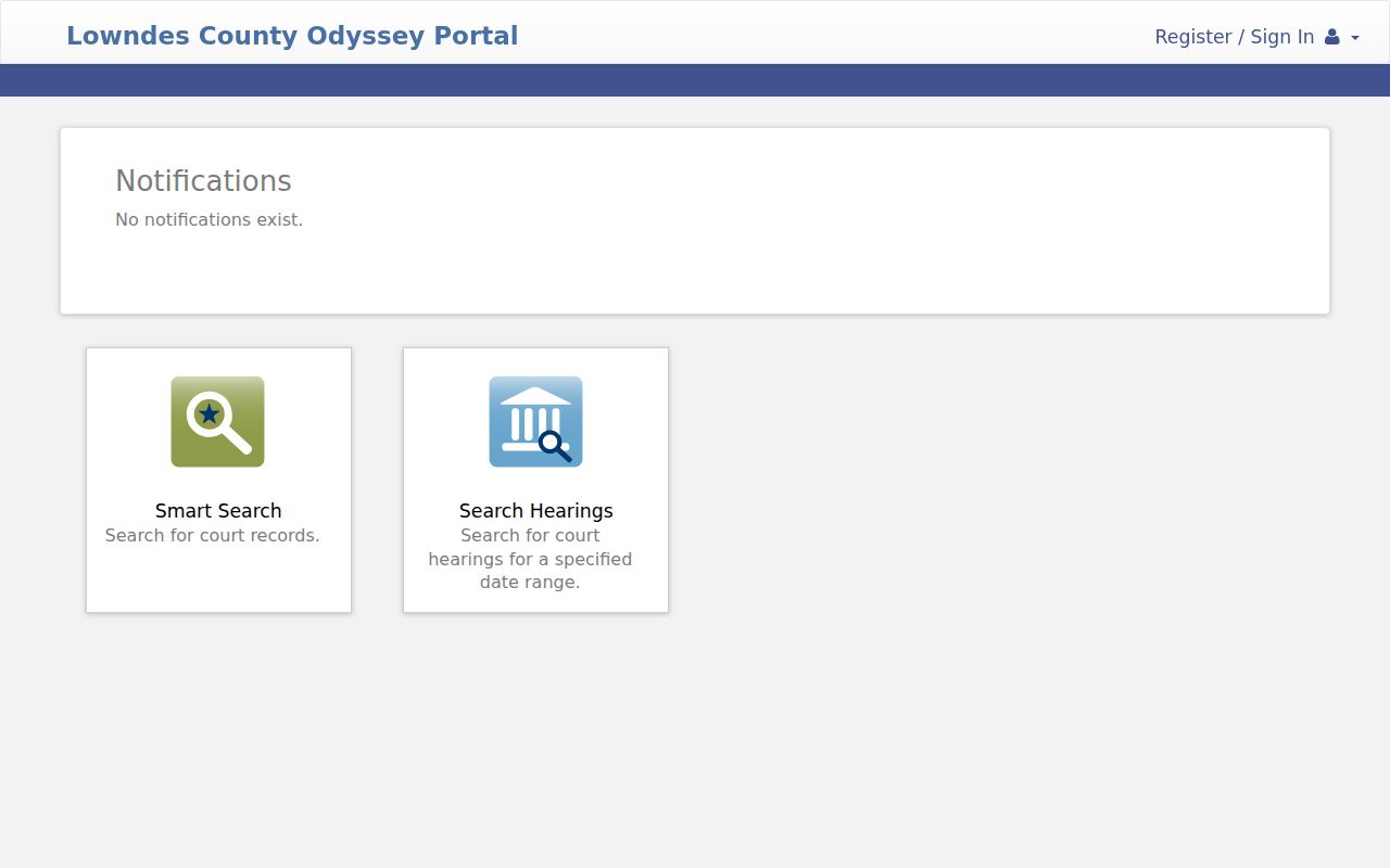Valdosta people search in the Lowndes County court portal